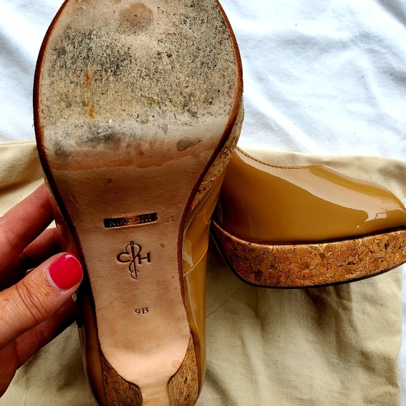 Cole Haan Cork Wedge High Heels (Tan) Nike Air - Picture 5 of 5